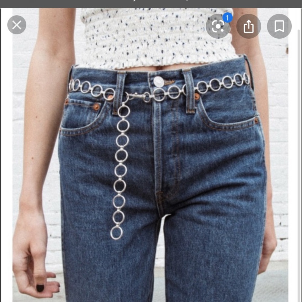 Brandy Melville silver chain belt